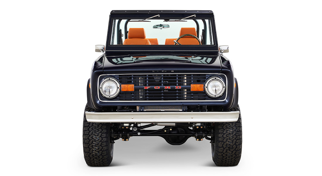 1974 Classic Ford Broncos Coyote Series Alys Beach with Orange Interior and black soft top