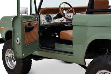 1973 Classic Ford Broncos Coyote Series in Boxwood Green with Whiskey Interior with family roll cage muirfield