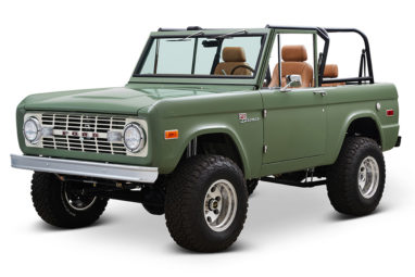 1973 Classic Ford Broncos Coyote Series in Boxwood Green with Whiskey Interior with family roll cage muirfield