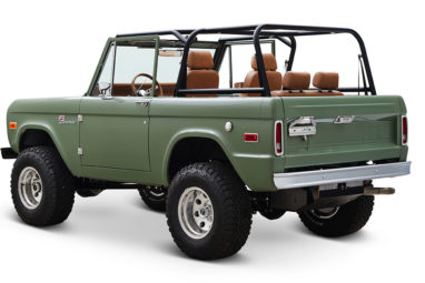 1973 Classic Ford Broncos Coyote Series in Boxwood Green with Whiskey Interior with family roll cage muirfield