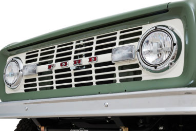 1973 Classic Ford Broncos Coyote Series in Boxwood Green with Whiskey Interior with family roll cage muirfield