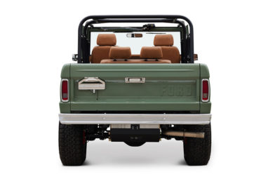 1973 Classic Ford Broncos Coyote Series in Boxwood Green with Whiskey Interior with family roll cage muirfield