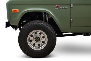 1973 Classic Ford Broncos Coyote Series in Boxwood Green with Whiskey Interior with family roll cage muirfield