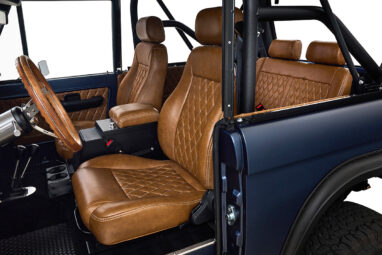 Ford Bronco 1970 Matte Blue 302 Series with Black Soft Top Custom Interior
