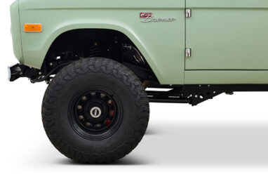 Ford Bronco 1971 Porcelain Green Coyote Series with Tan Soft Top and Custom Leather Interior