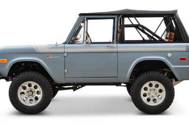 Ford Bronco 1972 Matte Brittany Blue Coyote Series with Black Soft Top