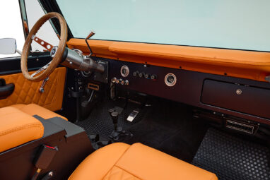 Ford Bronco 1972 Matte Navy Coyote Series with Custom Orange Rolls Royce Interior 5.0L Engine