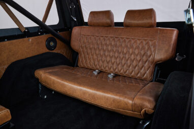 1973 Brittany Blue Ford Bronco 302 Series with Tan Soft Top Custom Leather Interior