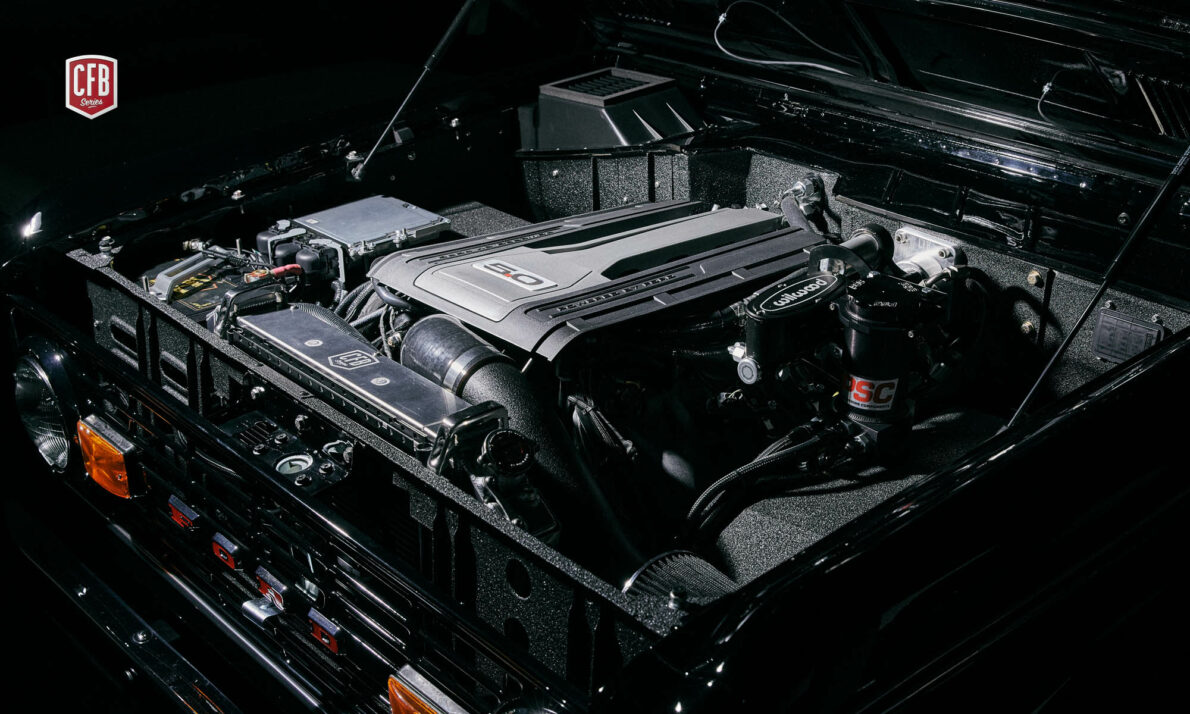 Coyote 5.0 Engine in a Classic Ford Broncos restored Bronco