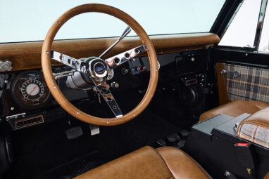Ford Bronco 1970 Black Coyote Series with Bikini Top Driver Dash Steering Wheel