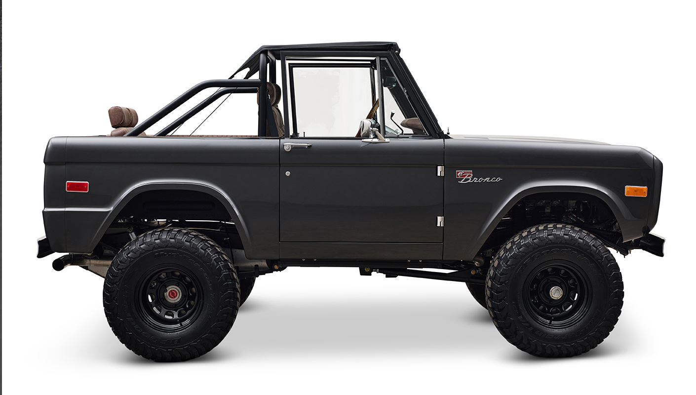 1969 For Bronco Coyote Series in Magnetic Gray with Custom Cigar Leather Interior and Bikini Top