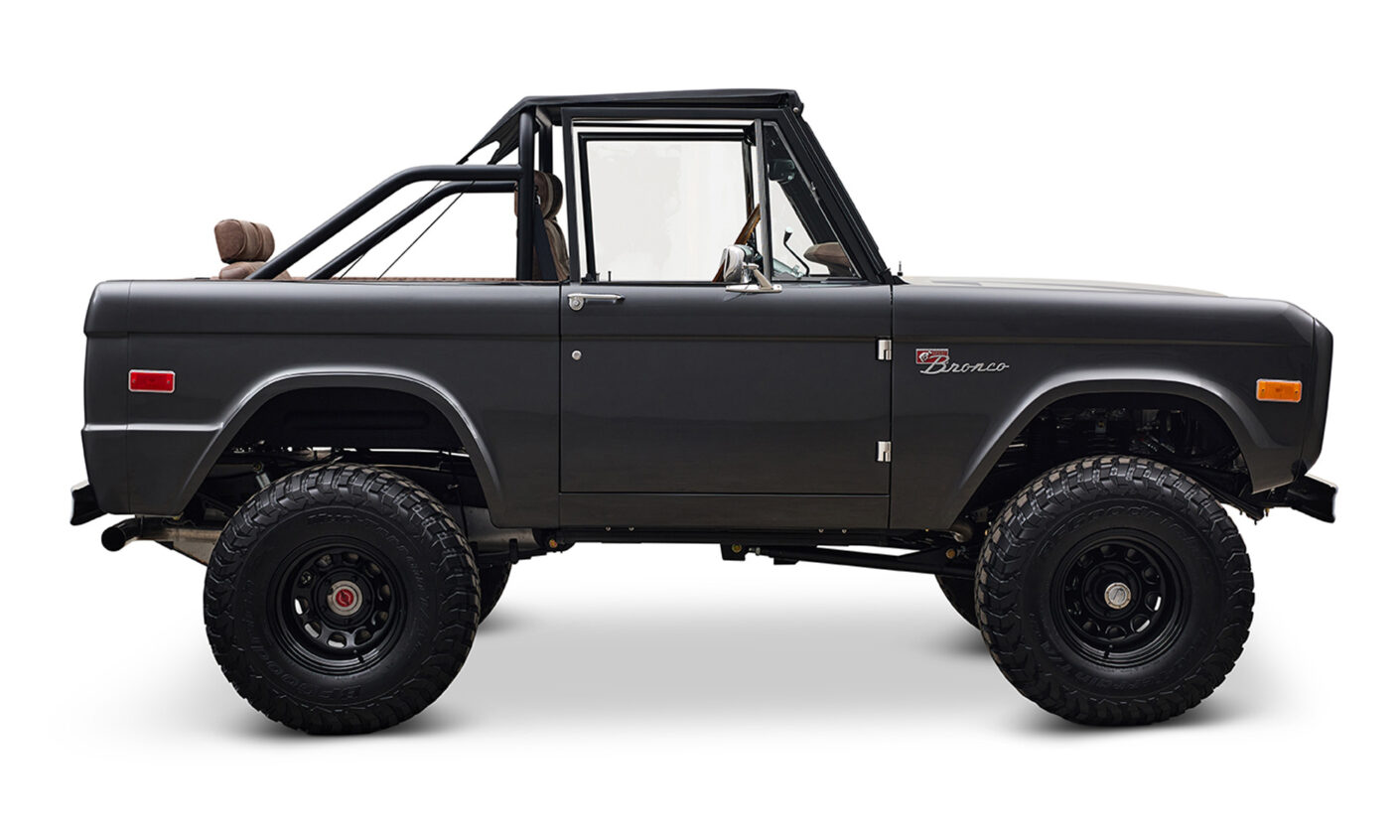 1969 For Bronco 302 Series in Magnetic Gray with Custom Cigar Leather Interior and Bikini Top
