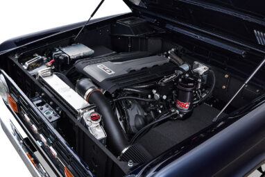1971 Ford Bronco Coyote Series in Rolls Royce Blue over Orange Custom Interior 3rd Gen Coyote 5.0L Engine