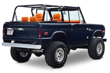 1971 Ford Bronco Coyote Series in Rolls Royce Blue over Orange Custom Interior