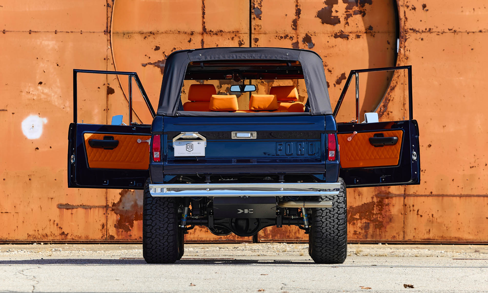 1974 Classic Ford Broncos Coyote Series Alys Beach with Orange Interior and black soft top