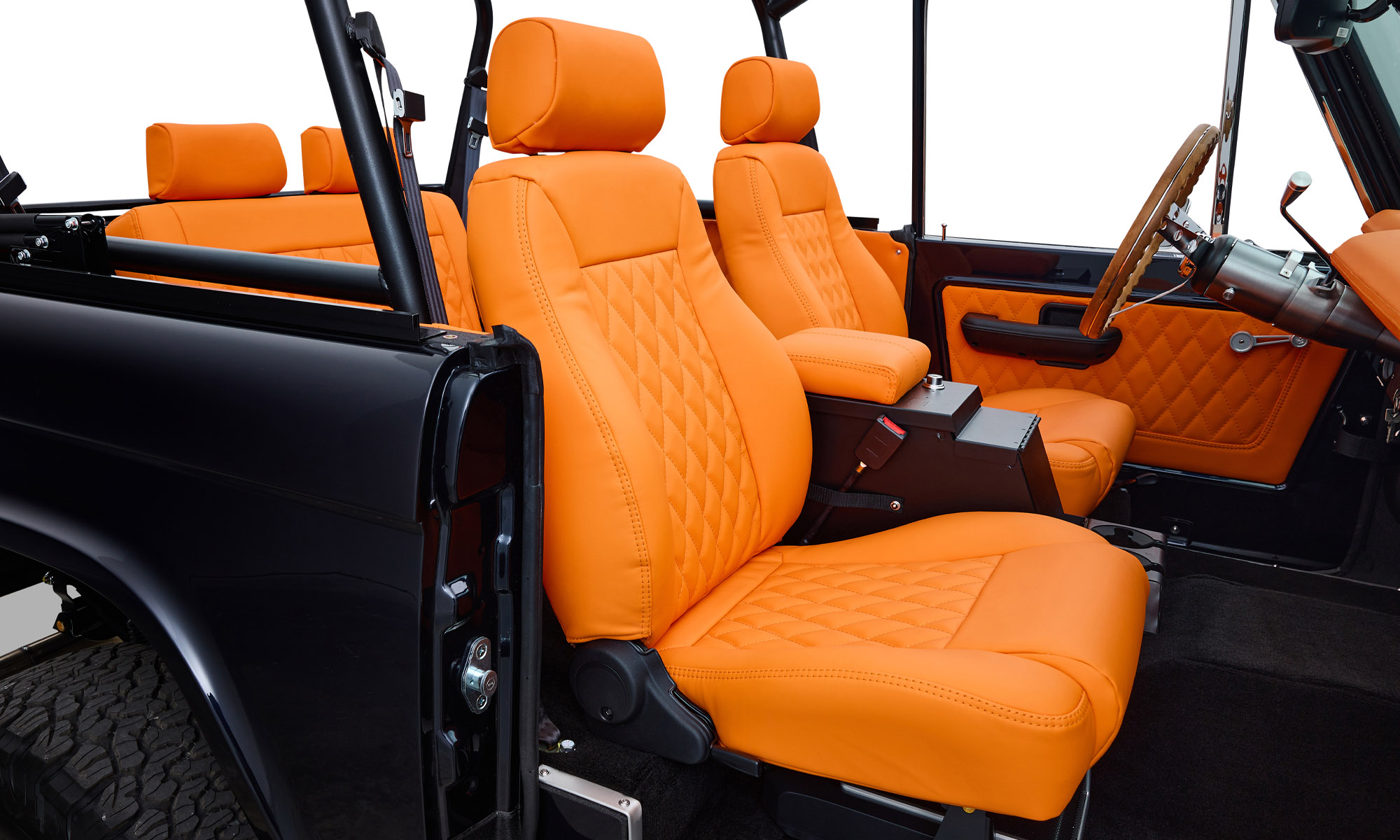 1974 Classic Ford Broncos Coyote Series Alys Beach with Orange Interior and black soft top