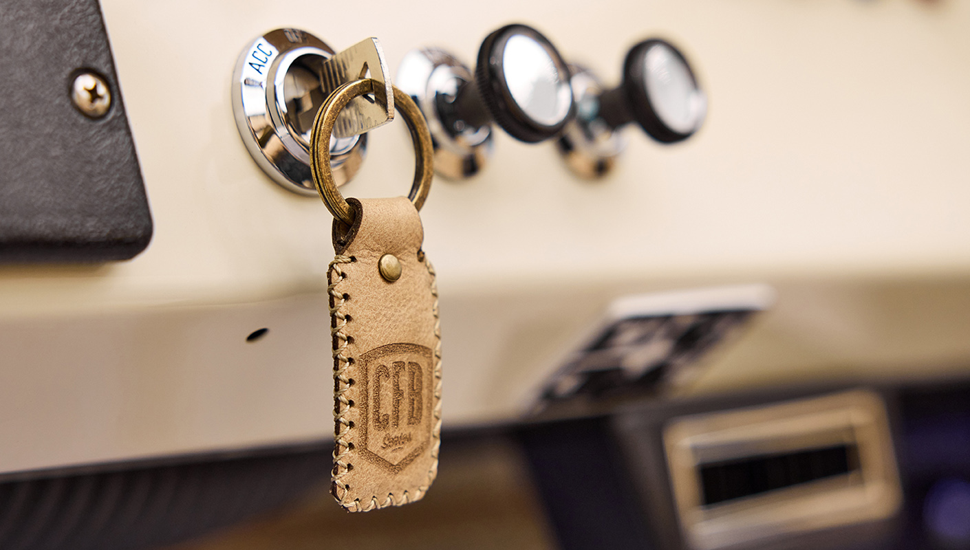 Leather matched Classic Ford Broncos Keychain