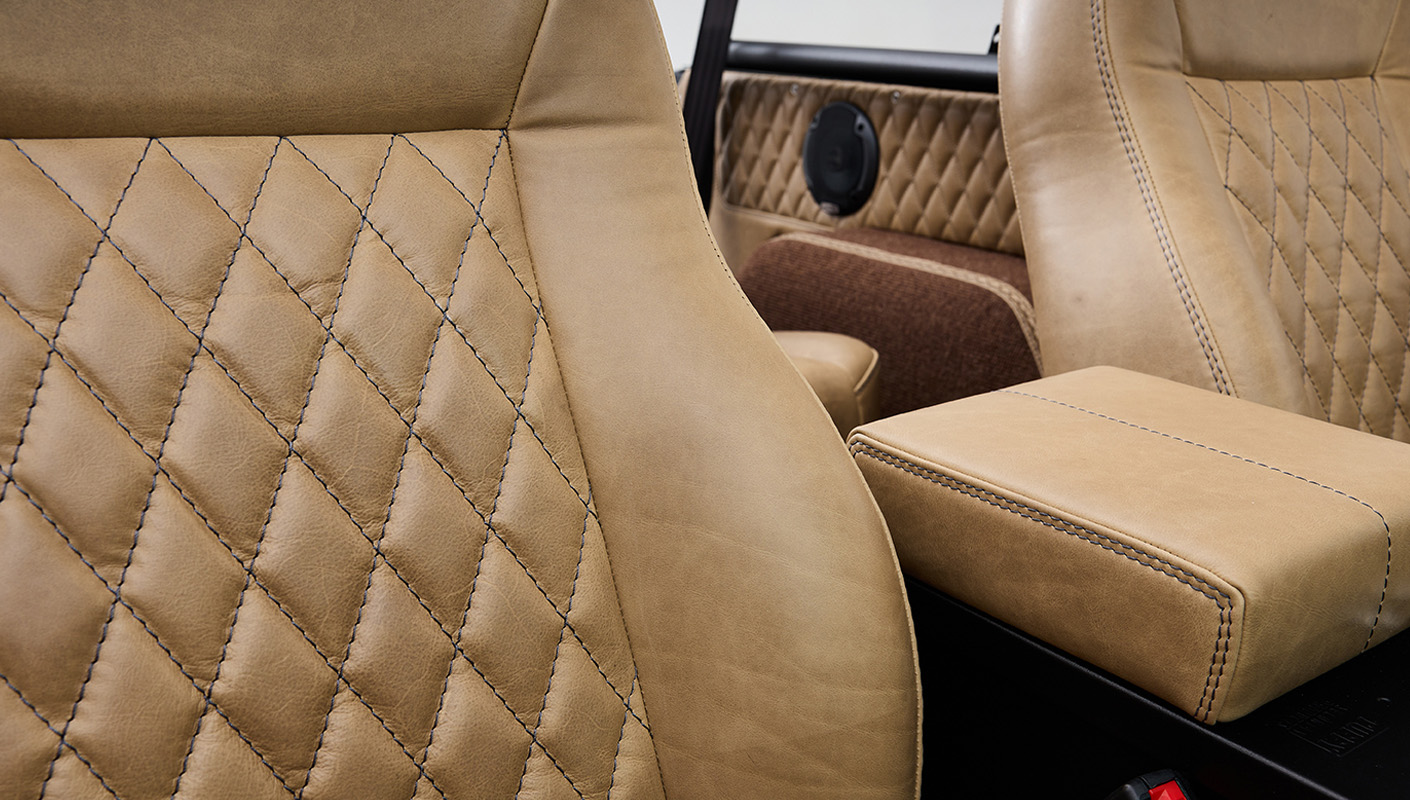 classic ford broncos diamond stitch leather interior