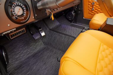 1972 classic ford bronco in matte silver with orange leather interior custom carpet kit