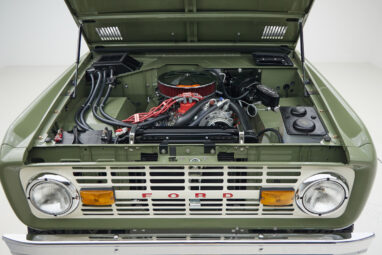 1976 classic ford bronco in boxwood green with ball glove leather motor