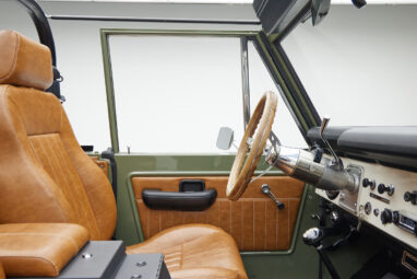 1976 classic ford bronco in boxwood green with ball glove leather driver interior